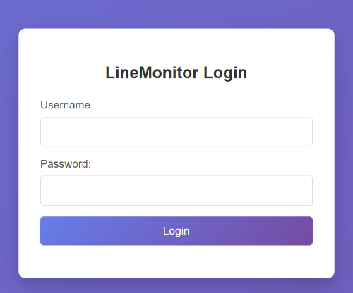 หน้า Login LINE Monitor