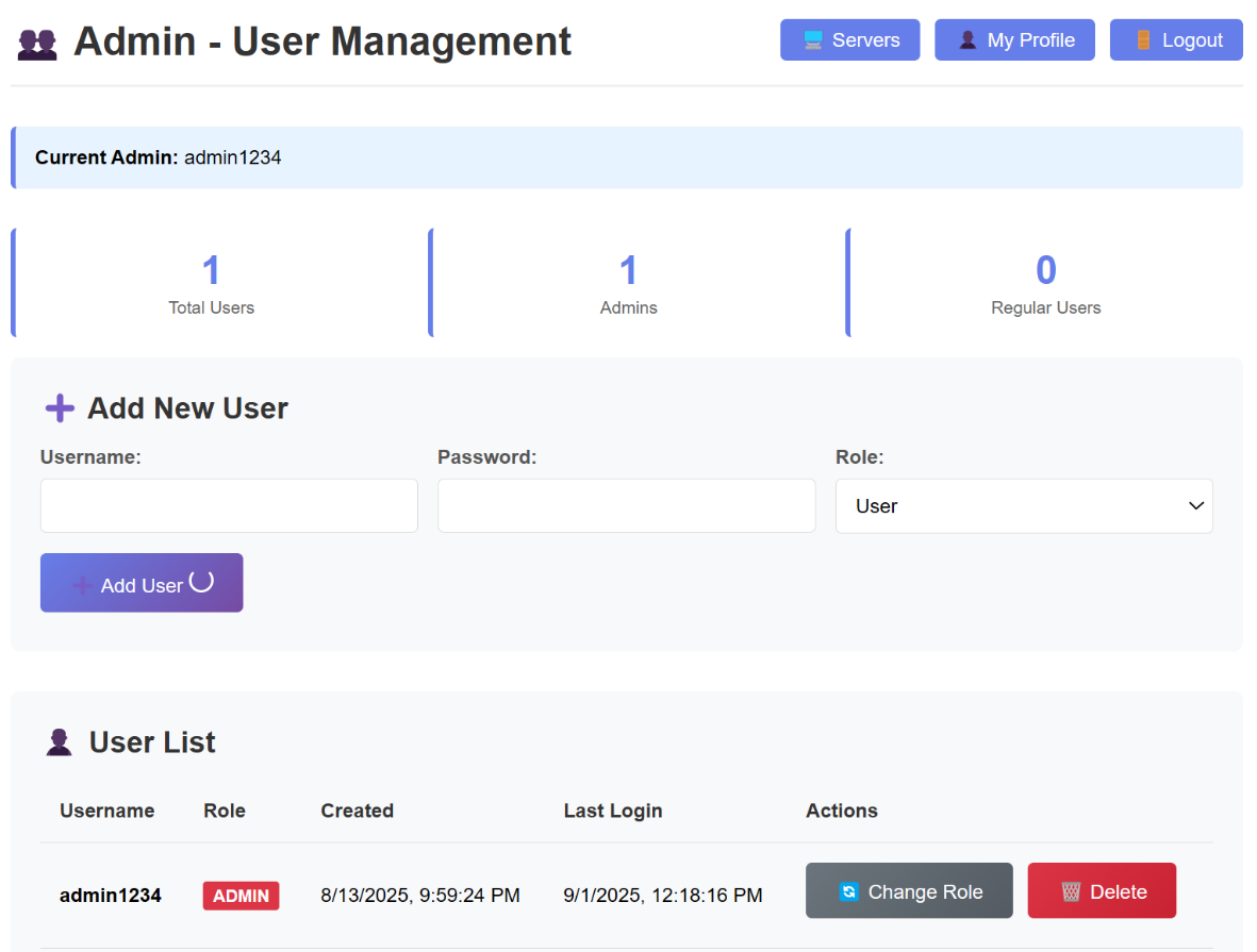 หน้าจัดการผู้ใช้