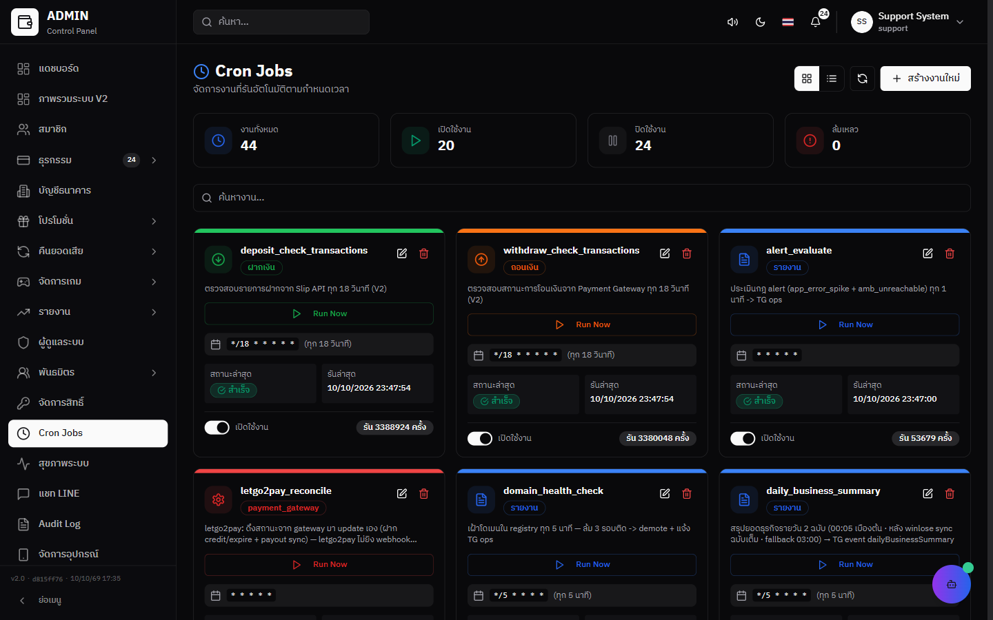 Cron Jobs — งานตั้งเวลาอัตโนมัติ